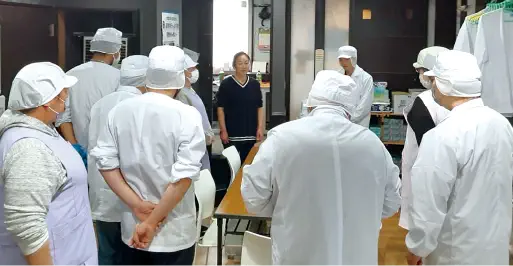 朝礼の様子